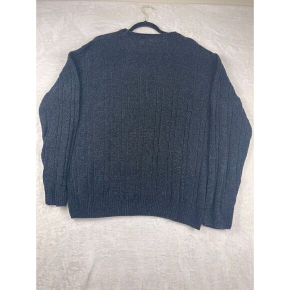 Ivy Crew Classic Pullover Sweater Men's L Gray Acrylic Long Sleeves Crew Neck - Picture 2 of 6